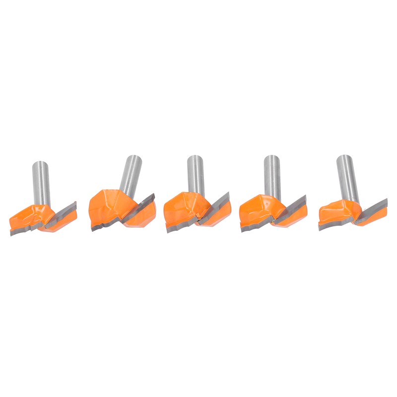 5Pcs 6mm Shank Router Bit Yellow Milling Cutter for Cabinet