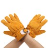 Heat Resistant Gloves Calf Leather Polyester Hand Protection BBQ Grill
