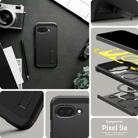 Spigen for Pixel 9a Case, Tough Armor (Ai) MagFit (2025) [Compatible with Magsafe Accessories] - Black