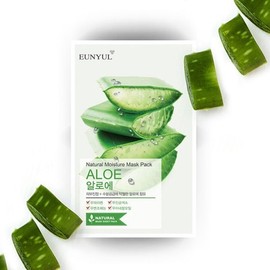 Eunyul Natural Aloe Mask Pack (1 Sheet) / Intensive Moisture and Soothing Care / Daily Use 1 Pack a Day / 내츄럴 알로에 마스크팩 1매 /수분 진정 집중케어/매일쓰는 1일 1팩