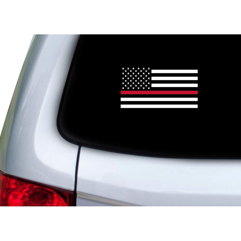 Rogue River Tactical Thin Red Line Firefighter Flag Sticker Support