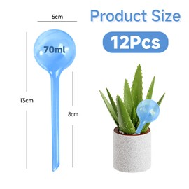 12 Pieces Of Blue Drip Irrigator, Round Watering Ball, Automatic Watering Device, Gardening Supplies, Potted Accessories.