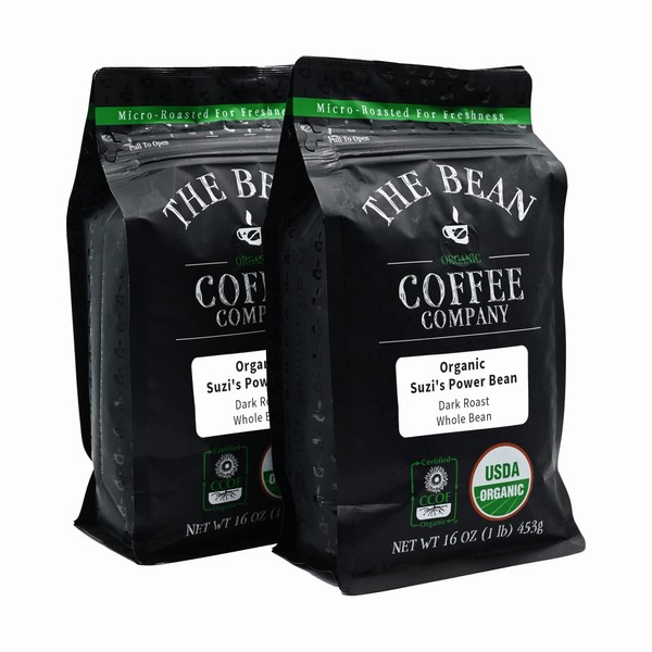 The Bean Organic Coffee Company Suzi's Power Bean, Dark Roast,