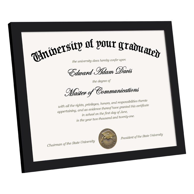 upsimples Certificate Frame with High Definition Glass, 8.5 by 11