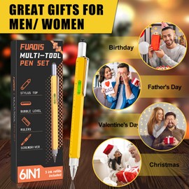 FUAOIS Gifts for Men, Stocking Stuffers for Adults Men, White Elephant Gifts for Adults, Christmas Gifts for Men, Gifts for Dad Him, Father‘s Day Gifts from Daughter Son Wife, Multitool Pen