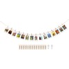 Hanging Photo Display with 15 Clips, 67 Inch Boho Wooden