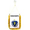 Massachusetts AZ Flag, 15 x 10 cm, State, Massachusetts, Mini