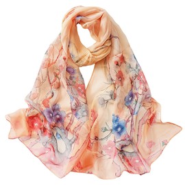 FAIRYGATE Chiffon Scarf, Women's Stole Neckerchief Scarf, for Summer, Autumn, Winter, All Year Round Shawls & Scarves
