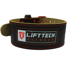 Lift Tech Fitness 4'' Weight Lifting Belt - Leather Workout Belt for Men & Women - Gym Belt for Deadlift, Squat, Powerlifting, Weights, Strength training - 4''PRO Leather Belt for Weightlifting - M