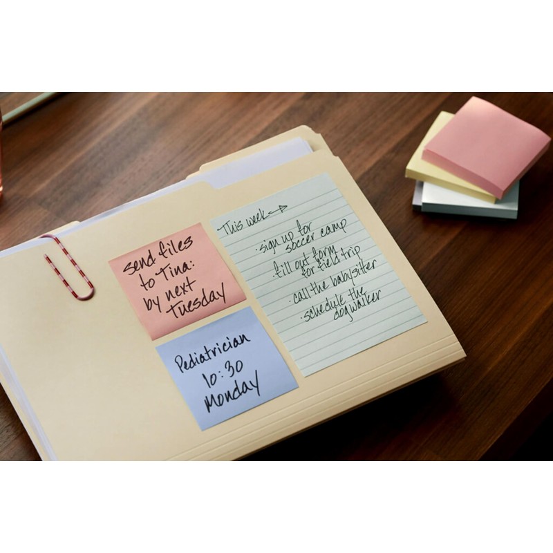 Post-it Greener Notes, 4x6 in, 5 Pads, America's #1 Favorite