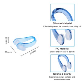 UAMLVCN Nose Clip Swimming Pack of 3 Non-Slip Nose Clips for Swimming, Nose Clip Swimming Children for Adults Children Unisex Beginners Professional Swimmers (Black & Blue & Pink)