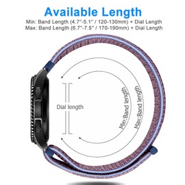 Runostrich Watch Band, 0.8 inch (20 mm), 0.9 inch (22 mm), Loop Nylon Band, Similar to NATO Strap, No Tools Required, Easy to Replace, 22mm