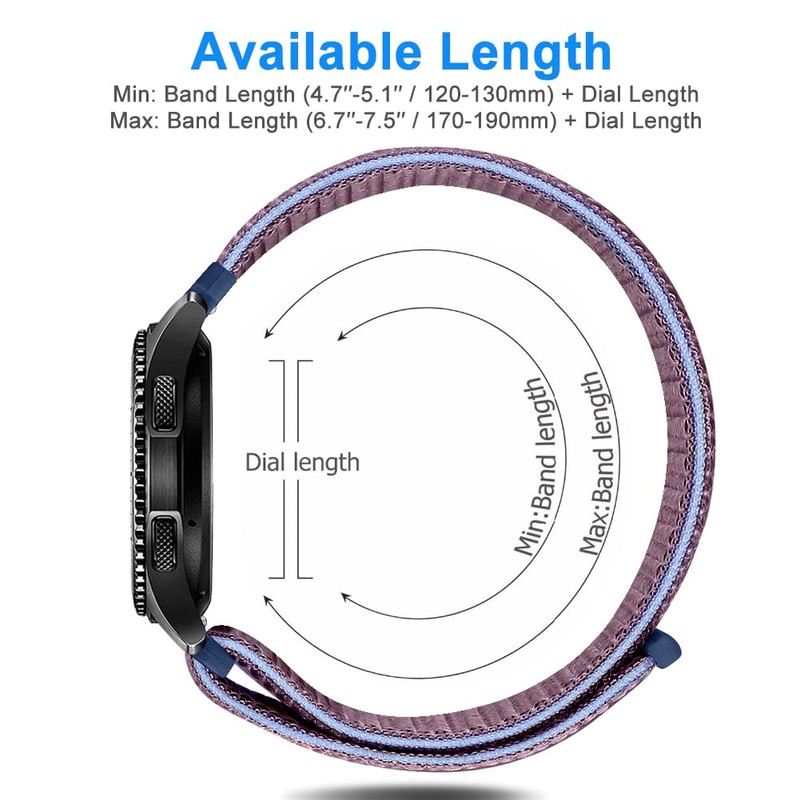 Runostrich Watch Band, 0.8 inch (20 mm), 0.9 inch (22
