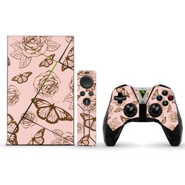 MightySkins Skin Compatible with NVIDIA Shield TV (2017) wrap Cover Sticker Skins Butterfly Garden