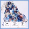 GWAWG Summer Scarf Women's Thin Chiffon Scarf, Leaf Blue