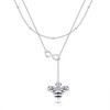 YFN Women's Bee Necklace, 925 Silver, Bee Pendant, Accessories, Goods,