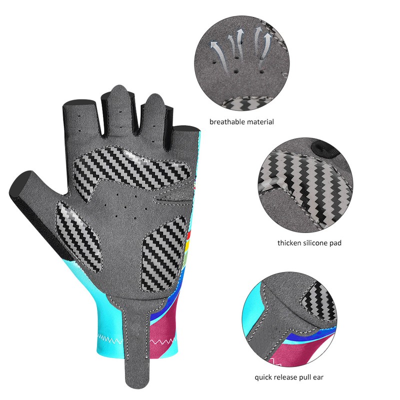 Outdoor Sport Children Bike Cycling Gloves Half Finger Silicone Pad