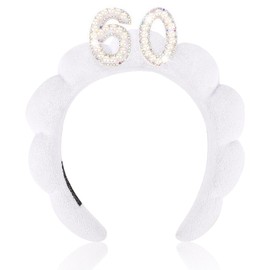 Jaciya 60th Birthday Decorations 60 Headband Crown 60th Birthday Gifts for Her