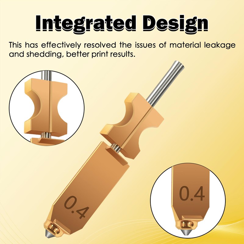 for Flashforge AD5X Upgraded 0.4MM Integraded Nozzle & Heating Assembly