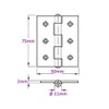 Door Hinge 3" 75mm Ball Bearing Hinges Satin Chrome Suit