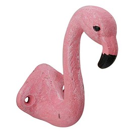 Chesapeake Bay Candle Pink Flamingo Head Single Wall Hook Distressed Cast Iron 4 Inches