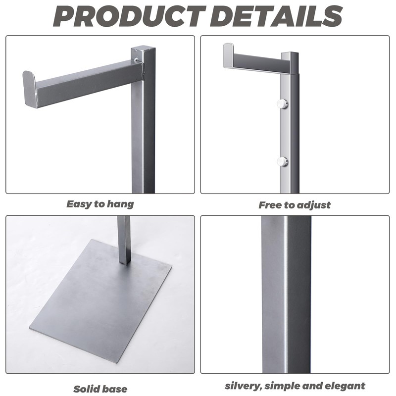 Sintuff Adjustable Cloth Display Stand 48-72 Inches Single Garment Rack