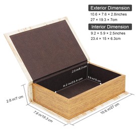 PACOLO Decorative Book Boxes, Faux Wood with Magnetic Cover Storage for Hidden Jewelry, Money, and Cash (Lunar Eclipse)