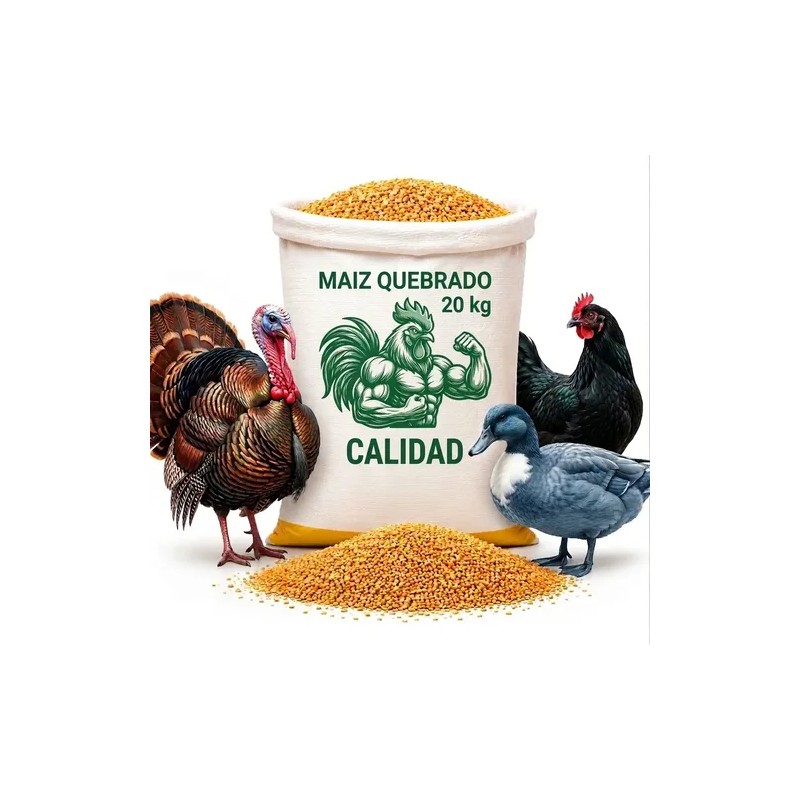 20 Kilos De Maíz Quebrado De Primera Calidad Para Aves