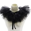 Saccgt Victorian Ruffled Mesh Fake Collar Shawl Tulle Clown Cosplay