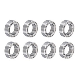sourcing map 8pcs MR85ZZ Deep Groove Ball Bearings Z2 5 x 8 x 2.5mm High Carbon Chromium Bearing Steel Double Metal Shielded Precision Bearings, P0 (ABEC 1)