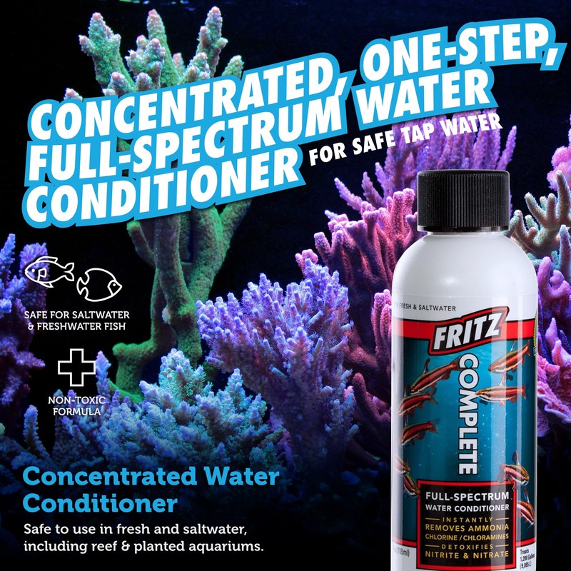 Fritz Aquatics - Fritz Complete Water Conditioner/Dechlorinator for Fresh &