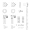 Roomy Clamp Support and Accessories Mounting Set Duo Roller Blind