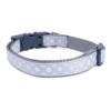 Petface Tonal Dots Print Dog Collar, Large, Light Grey