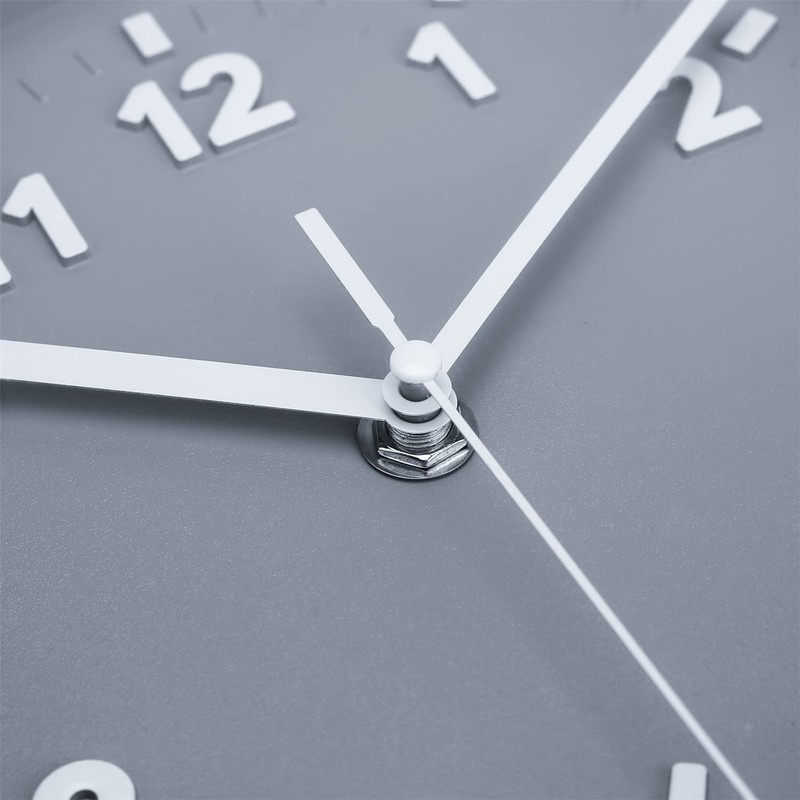 Topkey 8 Inch Round Quiet Wall Clock Easy Read Big