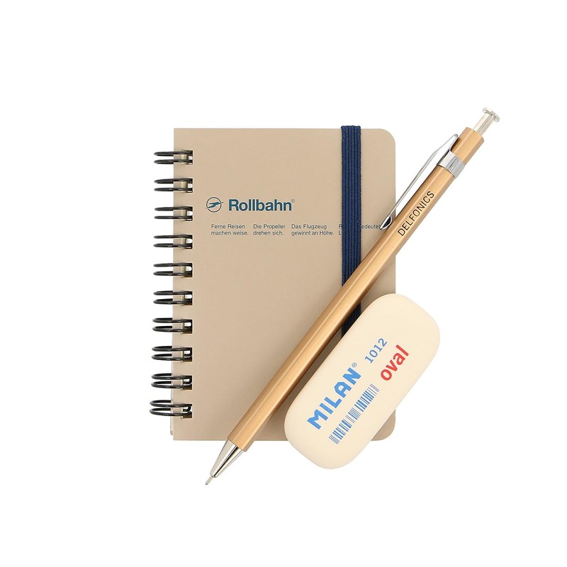 Delfonics Rollbahn Notepad with Pocket, Mini (Olive)