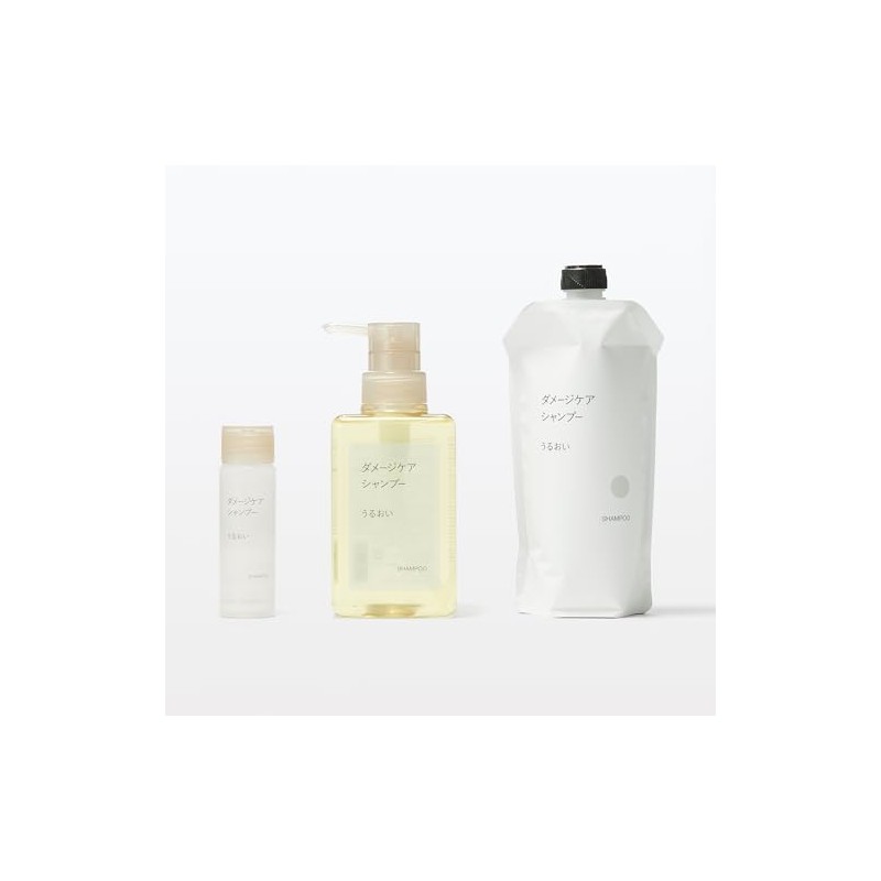 MUJI OAO41A3A Damage Care Shampoo, Moisturizing, Refill, 11.2 fl oz