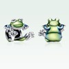 MSPOVOF Climbing Frog Charms Bead for Bracelets and Necklaces 925