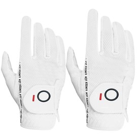 Golf Gloves Men Left Right Hand Rain Grip Lh Rh Mens Golf Glove 2 Pack, Weathersof All Weather Grips Soft Comfortable Black White Fit Size Small Medium ML Large XL (White, M, Worn on Right Hand)