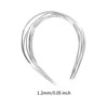 Dickly 10Pcs DIY Metal Hair Hoop 1mm Width Blank Headband