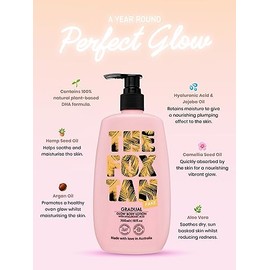 THE FOX TAN- Loción corporal Fox Tan Gradual Glow, loción autobronceadora hidratante con ácido hialurónico para un bronceado perfecto