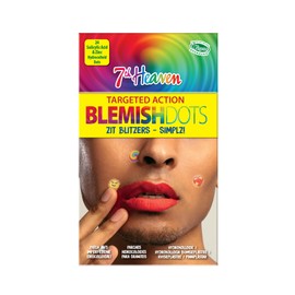 7th Heaven Blemish Dots – 24 Dots Per Pack – Fun and Colourful Printed Hydrocolloid Pimple Patches for Acne and Spot Treatment