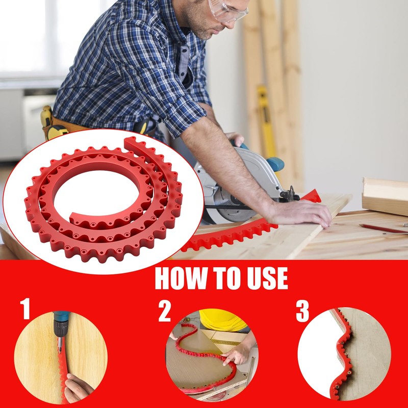 2 m Curve Ruler, Flexible Curve Ruler for Precise Woodworking,