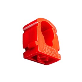 Talon - 15mm Single Hinged Pipe Clips - Pack of 20 - Red - 360° Fixing for Pipework - Temperatures Up to 85°C (185°F) - Safe for Use On Plumbing, Gas and Air Conditioning Pipe - UV Stabilized