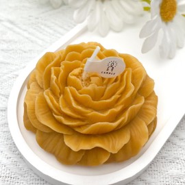 Mewealth Peony Candles Gifts for Women, Soy Wax Aromatherapy Candle, Room Decor Cute Flower Shaped Scented Candles, Aesthetic Decorative (Chamomile, 3 Inch)