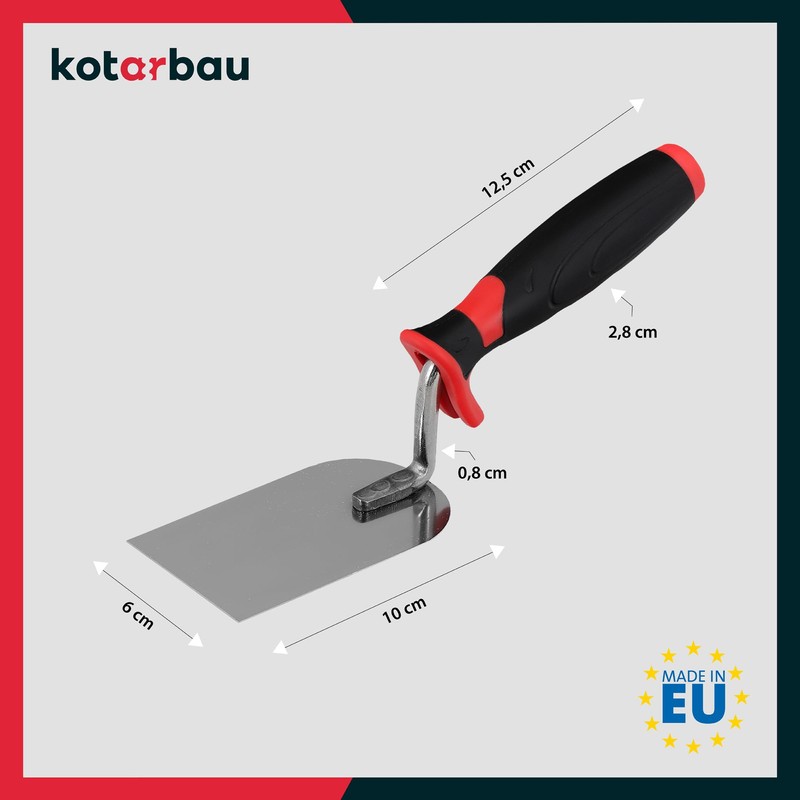 KOTARBAU® Stainless Steel Masonry Trowel 60 x 100 mm Plastering