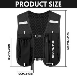 ysister Trail Rucksack Trinkweste,Hydration Pack Fahrradrucksack,Trinkrucksack zum Laufen,Trinkweste Laufen mit Taschen,Laufweste für Damen und Herren für Outdoor Läufe,Jogging,Wanderungen, Radfahren