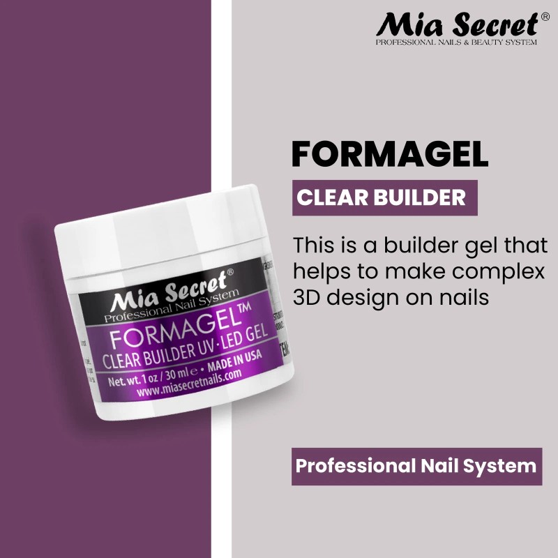 Mia Secret Clear Builder Gel 1oz Odorless Self Leveling Nail