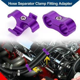 Hihaha Hose Separator Clamp Fitting Adapter/Pipeline Separator Clamp Tool AN6 14mm Pack of 4 Purple
