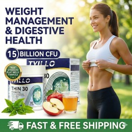 TYILLO Thin 30 – Probiotic + ACV + Green Tea Extract for Digestive Support 30 Ct
