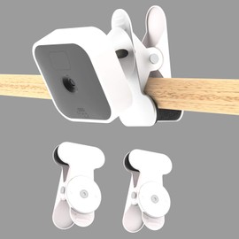 VMEI Metal Clip Stand for All-New Blink Outdoor/Indoor Camera/Blink XT2 Camera,Blink Metal Holder Weather Proof,Not Need to Drill, No Holes, No Damage to Your Furniture and Wall-White(2 Pack)